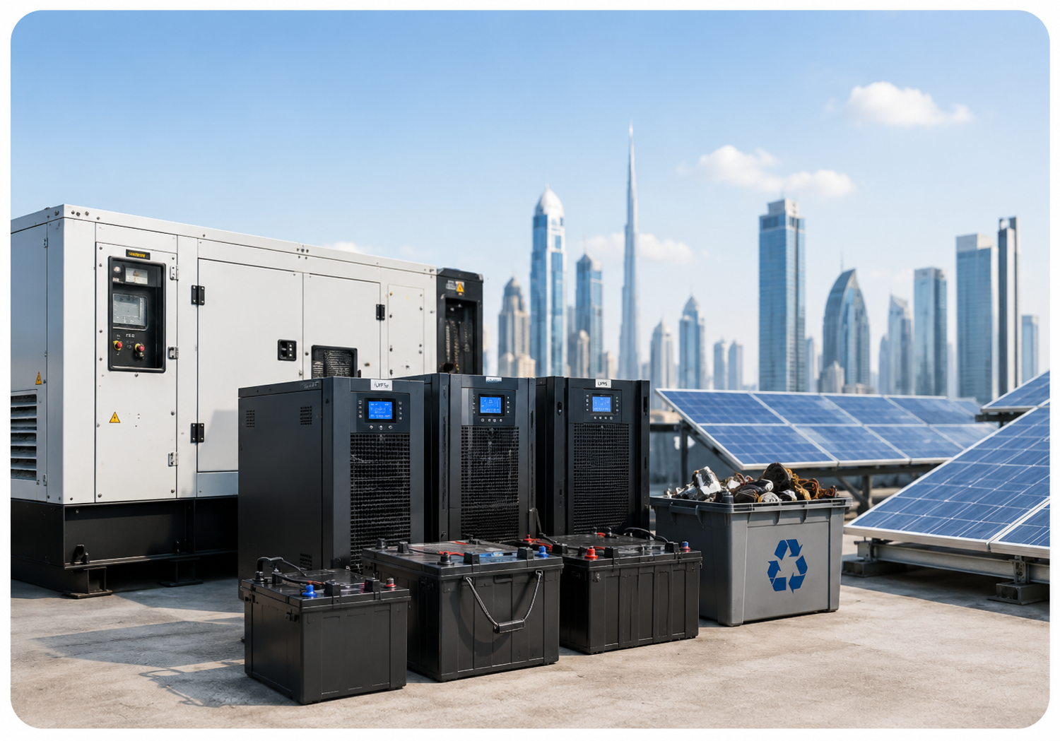 Used UPS systems, generators, batteries and power equipment buyer in Dubai UAE